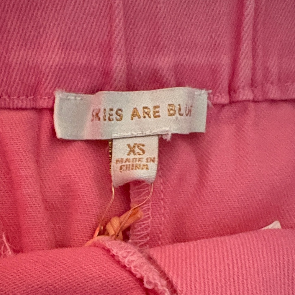 Skies are Blue High Rise Pink Denim Shorts - Picture 2 of 7